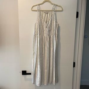 Ann Taylor Loft Midi Dress Red, White, and Blue Independence Day, size 10